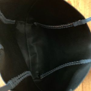 BCBG tote & cross body purse blue & gold accents